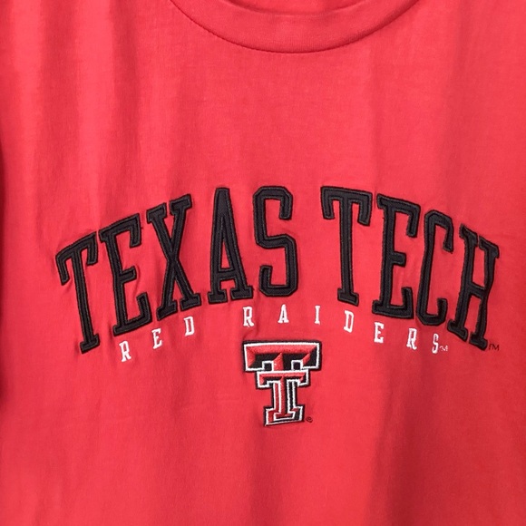 Champion Embroidered Texas Tech Red Raiders Short Sleeve T-Shirt - Red - XL - Picture 2 of 5